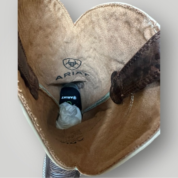 Ariat Sting Brown and Teal Western Cowboy Boots Men’s 8 EE (Double Wide) - Picture 8 of 10